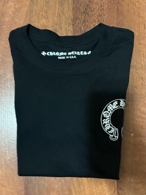 Chrome Hearts Black T-Shirt with White Logo Print